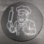 Schieferplatte / Servierplatte Rund Ø 25 cm