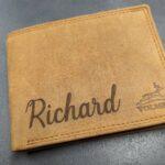 Herren Geldbörse aus echtem Büffelleder, braun mit RFID-Schutz