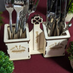 Besteckhalter "Duo" mit zwei Fächern