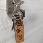 Schlüsselanhänger aus Kirschholz (inkl. Ring)