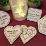 Ringbox für Eheringe zur Hochzeit aus Holz (4 Formen, 12 Motive)