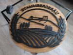 Dein Logo auf Holzplatte (40 cm oder 80 cm, konfigurierbar) – Bild 2
