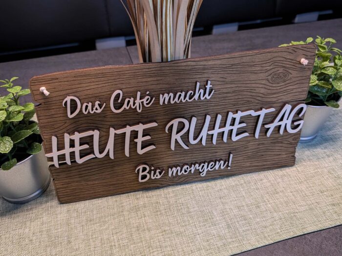 Holz-Schild in Brettoptik für die Haustür / Wohnung (konfigurierbar) – Bild 2