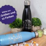 Thermo Trinkflasche kalt & warm aus Edelstahl (12 Farben,  350 - 1000 ml)