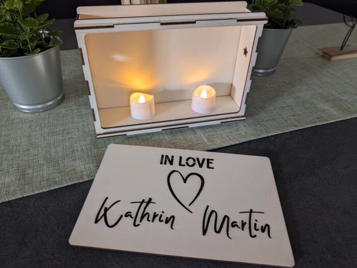 Modulare Lichtbox aus Holz (10 Motive, optional mit LED-Kerzen) – Bild 4