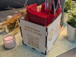 Großer Gastro-Halter aus Holz für Besteck, Servietten, Bierdeckel, Salz & Pfeffer – Bild 2