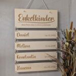 Modulares Enkelkinder Holz-Wandbild für Großeltern (2 Größen)