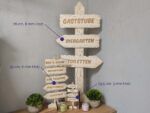 Wegweiser aus Holz mit bis zu 5 Schildern (konfigurierbar, 3 Größen) – Bild 2