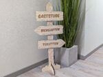 Wegweiser aus Holz mit bis zu 5 Schildern (konfigurierbar, 3 Größen) – Bild 4