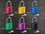 Massives Vorhängeschloss / Liebesschloss für Paare mit 2 Schlüsseln (6 Farben) – Bild 7