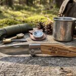 Hochwertiges Outdoormesser mit Olivenholzgriff